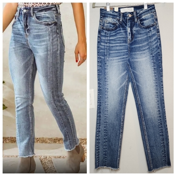 NWT Buckle Bridge By Gly Taylor Ultra High Ankle Stretch Jean. Size 24. - Picture 1 of 15